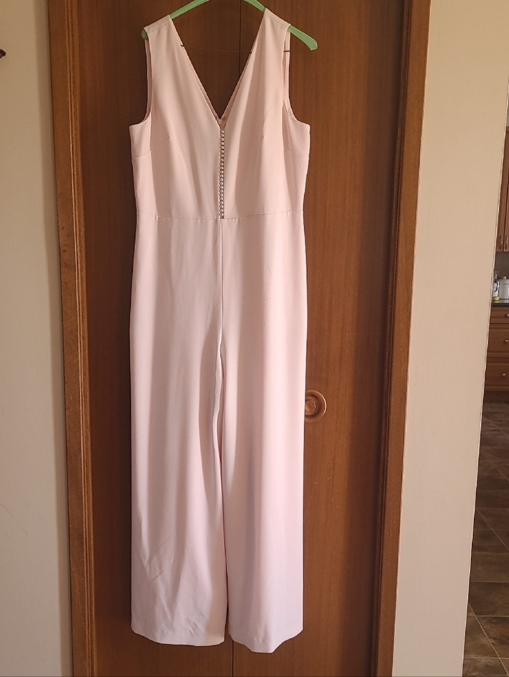 Karl Lagerfeld Pale Pink Wide Leg Jumpsuit